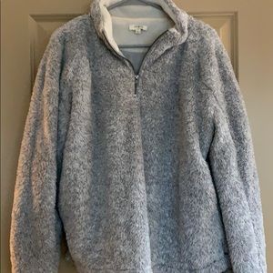 Gray never worn quarter zip pullover